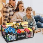 Metal Wire Snack Display Baskets,5-Compartment Snacks Storage Bin for Countertop,Office,Party,Bedroom,Kitchen,Pantry Shelf,Snacks Cabinet Dispenser Caddy for Chips,Packets - Image 4