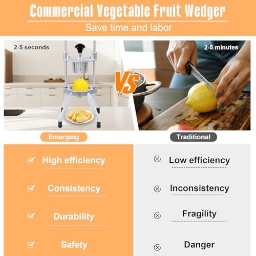 Commercial Lemon Slicer & Citrus Wedger, 4/6/8-Wedge Lemon Lime Cutter - Image 5