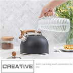 Stovetop Teapot For Home And Restaurant 2.5L Stainless Steel Whistling Tea Kettle For Stove Top Teapot With Spout Cover - Image 6