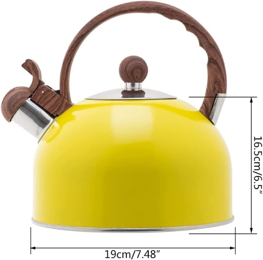 HEAGER Ceramic teapot, Stove Top Kettle, Whistling Kettle, Tea Infuser,Tea Pot, Whistle Teapot Stainless Steel Kettle with Heat Resistant Handle for Stove Top Induction Cooker - Image 2