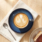 5.1 OZ Cappuccino Coffee Cup and Saucer Set, 4-piece ceramic coffee cup and saucer set, suitable for cappuccino, flat white, Americano, espresso, single-origin pour-over, and tea. (blue) - Image 6
