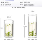 4 pieces /250ml，Double-walled glass drinking cup, glassware, heat-insulating drinking cup, office beverage cup for milk and coffee, non-scalding - Image 5