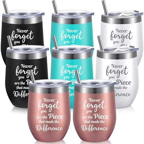 Sieral 8 Pcs Thank You Gifts for Women Appreciation Wine Tumbler, Cute by Sieral