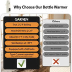 Garnen Portable Electric Kettle for Travel, 17oz, 5 Temperature Control - Image 6