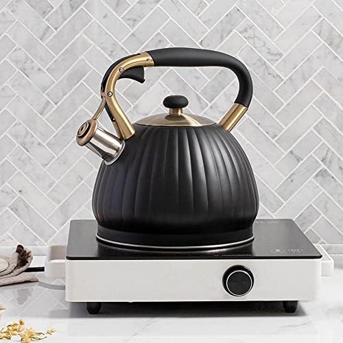 Stovetop Teapot For Home And Restaurant 3.5L Whistling Kettle For Gas Stove Stainless Steel Whistle Tea Water Bottle Pot Pumpkin Shape - Image 5