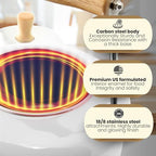 Chantal SVEN Enamel on Steel Whistling Teakettle with Natural Wood handle, 1.4 quarts, Apple Red - Image 4