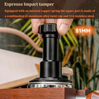 51mm Espresso Tamper,Impac Coffee Tool Espresso,Compatible with Delonghi Portafilter 51mm,Adjustable 25lb to 30lb,Stainless Steel Aluminum(51MM Black) - Image 5