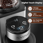 Electric Coffee Grinder, Suitable for Home Use, Features 25 Precise Grinding Settings, a 60-Second Timer Function, and an Easy-to-Clean Stainless Steel Coffee Bean Grinder - Image 3