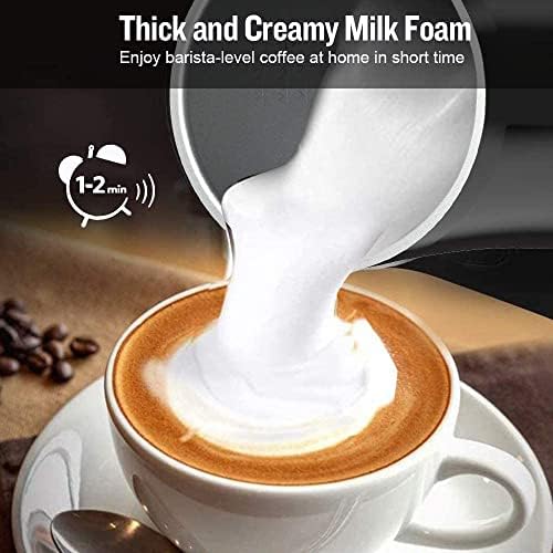 Milk Frother and Warmer, 4 in 1 Electric Foam Maker Stainless Steel Milk Steamer with Hot & Cold Milk Automatic Milk Warmer for Coffee, Latte, Hot Chocolates, Cappuccino (White) - Image 3