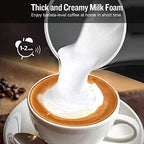 Milk Frother and Warmer, 4 in 1 Electric Foam Maker Stainless Steel Milk Steamer with Hot & Cold Milk Automatic Milk Warmer for Coffee, Latte, Hot Chocolates, Cappuccino (White) - Image 3