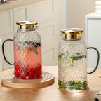 Buaic Glass Pitcher with Lid, 2 PACK 84 oz/2.5 Liter Vintage Water Pitcher - Image 6