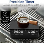 Coffee Scale with Timer,2kg/0.1g Accurate Mini Digital Kitchen Scale Scales Gram & Ounce & Milliliter Scale LED Display Touch Button for Espresso and Pour-Over - Image 6