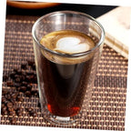 KICHOUSE Double Wall Glass Coffee Mug Insulated 350ml with Silicone Lid - Image 4