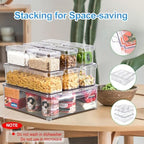 KUMD 10 Pack Food Storage Organizer Bins, Clear Pantry Containers with Lids - Image 2