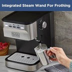 BLACK+DECKER 15-Bar Espresso Machine with Milk Frother - Image 5
