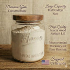 kitchentoolz Large Mason Jars with Lids – 64 oz Mason Jars Wide Mouth, 1/2 Gallon Glass Jar with Lid for Pantry Storage, Canning, Flour, Dry Goods – 2 Pack - Image 4