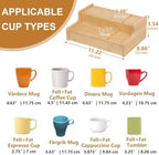 Hongtamoya 2-Tier Expandable Bamboo Coffee Mug Holder, Mug Organizer for Kitchen Cabinets, Mug Cup Rack, Multi-Functional Cup Holder Shelf, Coffee Bar Organizer, Home - Image 3