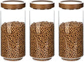 3 Pack Glass Jars with Acacia Wooden Lids by HOMTOP