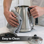 OVENTE 1.7L Stainless Steel Electric Kettle, 1500W Power, Silver KS777S - Image 4