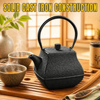 Creative Home Textured Japanese Tetsubin Cast Iron Teapot with Stainless Steel Infuser, 47 oz, Ergonomic Handle for Isolation of Tea Residue, Stovetop Safe - Image 6