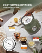 Amaste Retro Electric Kettle with Thermometer, 57 Oz Capacity, Matcha Green - Image 5