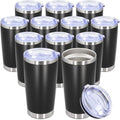 20oz Tumbler Stainless Steel Tumbler Coffee Tumbler with Lid Black, 12P by AUWBON