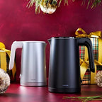 ZWILLING Enfinigy Cool Touch 1-Liter Electric Kettle, Cordless Tea Kettle & Hot Water - Silver - Image 3