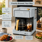 Multi-Brew Coffee Maker – 12-Cup Carafe & Single-Serve Pod or Grounds, Iced Coffee Mode, Programmable Touch Display, Includes Filters (Hydrangea) - Image 2