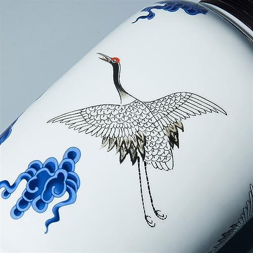 HEXEH Tea Tins Metal Lid Painted Celadon Loose Leaf Tea Canister Small Portable Sealing Jar Storage Tea Warehouse Tea Sets Tea Storage Container (Color : D) - Image 4