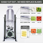 ONCE FOR ALL Upgrade Safe Mandoline Slicer Plus, Adjustable Vegetable Slicer DarkGray - Image 3