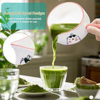 Matcha whisk set, Matcha bowl with handle, 8-piece matcha set, bowl,matcha bamboo mixer, teaspoon, spoon, sieve, mixer holder,measuring cup,scoop stand, gift for matcha starter kit - Image 3
