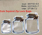 50 Pieces Stand Up Mason Jar Pattern Ziplock Bags Plastic Pouch Cute Bottle Shape Smell Proof Packaging Pouches (Flower,6.7x9.6 Inch) - Image 3