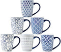 16 OZ Ceramic Coffee Mugs Set of 6 by Gibsimi