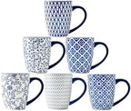 16 OZ Ceramic Coffee Mugs Set of 6 by Gibsimi
