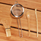 BambooMN Japanese Matcha Tea Set - Chasen + Strainer + Spoon + Scoop - 2 Sets - Image 6