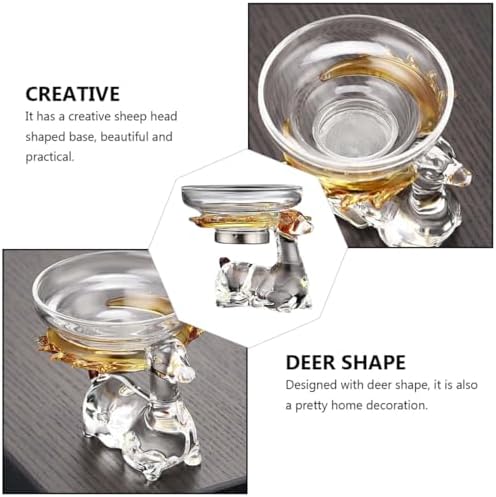 VOSAREA Creative Crystal Glass Tea Strainer Set Household Tea Accessories with Fine Mesh Filter for Loose Leaf Brewing - Image 6