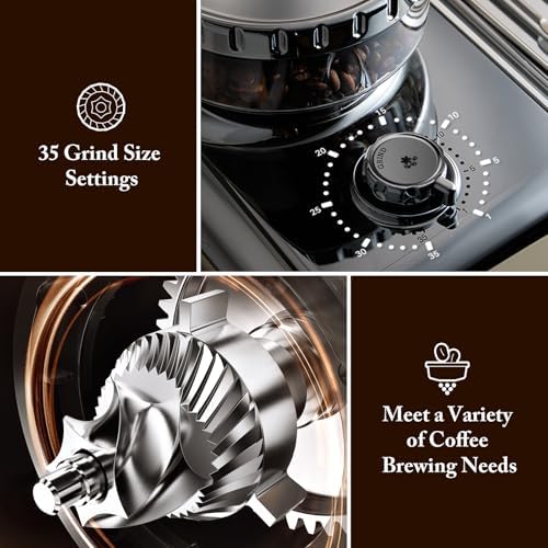 Espresso Machine with Grinder& Milk Frother | Instant Espresso-to-Cold Brew – Dual Pump | Auto Tamping & 58mm | 20Bar | PID | 35 Settings | 3-Hole Steam Wands | For Home & Café - Image 6