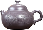 Tea Kettle 220ML Ancient Purple Clay Teapots Master Handmade Carved Kettle Zisha Tea Set Chinese Teapot Ceramic Tea Infuser by Unknown
