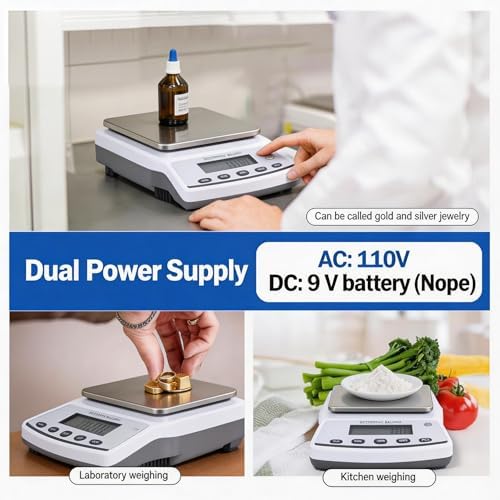 Lab Analytical Balance Scale 5000g x 0.01g High Precision Laboratory Analytical Scale – Lab Jewelry Scientific Use - Image 4