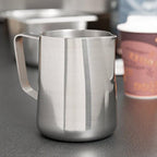 1 Quart Milk Frothing Pitcher 32-Ounce 1 Liter Large Milk Pitcher Stainless Steel Milk Steaming Frothing Pitchers for Espresso Machines Milk Frother Latte Art (Set of 12) - Image 5