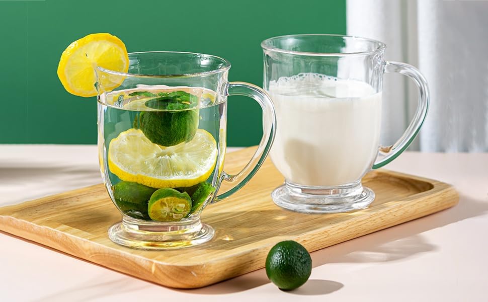 450ml Glass Coffee Mugs – Set of 2 | Clear Coffee Cups with Handles | Perfect for Latte, Cappuccino, Espresso, Tea & Hot Beverages - Image 7