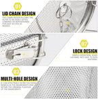 Spice Seasoning Strainer Large Capacity Mesh Design Cooking Strainer Basket Loose Leaf Tea Infuser for Home Restaurant, 7.1x6.6 Inch - Image 3