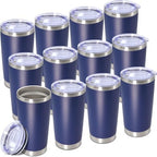 20oz Tumbler Insulated Tumblers Vacuum Coffee Mug with Lid Navy 12Pack by Unknown