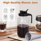 Cold Brew Coffee Maker Jar, 34oz Thick Glass Iced Coffee Pot with Stainless Steel Filter, Spout Lid and Handle for Pouring and Storage, Brews Coffee Overnight, Dishwasher Safe, - Image 3