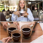 Gerrii Double Walled Glass Coffee Mugs with Handle 10 oz, 18 Pack - Image 6
