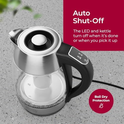 Mueller Living 1.8L Electric Glass Kettle with Smart Handle LED Display - Image 4