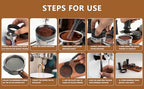 8 PCS Espresso Accessories Kit, 51mm Spring Loaded Espresso Tamper Kit with Wood Espresso Tamping Station, WDT, Stainless Steel Distributor, Dosing Funnel, 2 Puck Screen, Brush (51mm) - Image 7