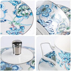 Porcelain Tea Set with Teapot, Teacups, Saucers and Spoons, NX048 - Image 4