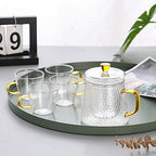 Glass Tea Sets Teapot Set - Tea Set for Adults - Modern Small Tea Pot Set with Removable Infuser and 4 Clear Tea Cups - Blooming Flower Loose Leaf Tea Sets for Women Tea, - Image 7