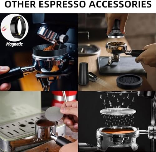 25PCS Espresso Accessories Kit 51mm Coffee Spring Tamper Set black - Image 5